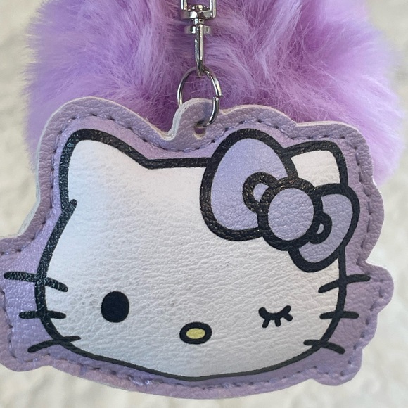 Sanrio Hello Kitty Winking Purple Pom Keychain Bag Charm 2025 New With Tags - Picture 4 of 12